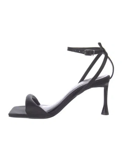 Pre-owned Tibi Satin Sandals In Black
