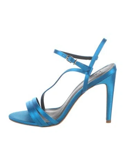 Pre-owned Tibi Satin Sandals In Blue