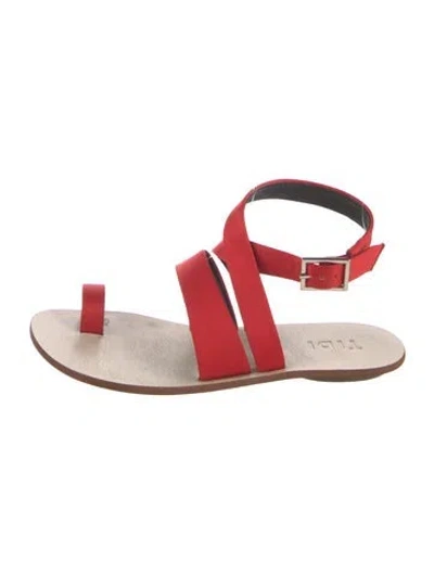 Pre-owned Tibi Satin Sandals In Red