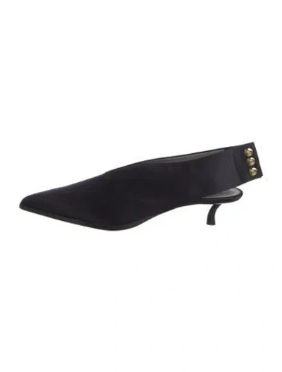 Pre-owned Tibi Satin Slingback Pumps In Black