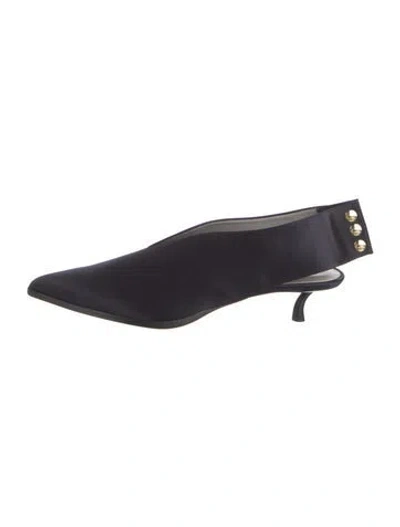 Pre-owned Tibi Satin Slingback Pumps W/ Tags In Blue