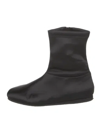 Pre-owned Tibi Satin Sock Boots In Black