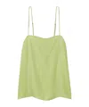 Tibi Satin-twill Camisole In Gray