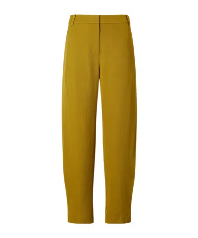 Tibi Grace Satin-twill Tapered Pants In Yellow