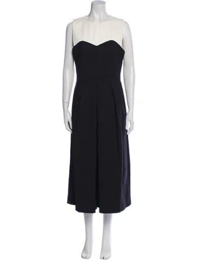 Pre-owned Tibi Scoop Neck Jumpsuit In Blue