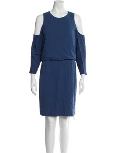 Pre-owned Tibi Scoop Neck Knee-length Dress W/ Tags In Blue