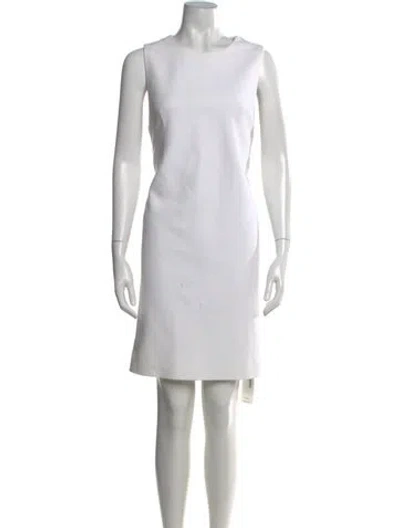 Pre-owned Tibi Scoop Neck Knee-length Dress In White