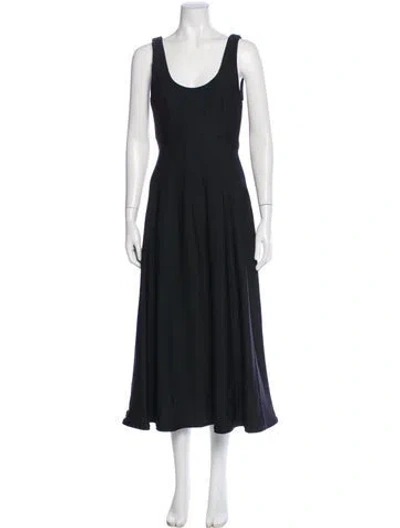 Pre-owned Tibi Scoop Neck Long Dress In Gray