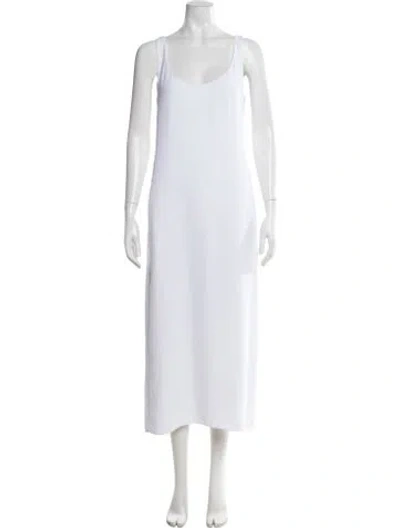 Pre-owned Tibi Scoop Neck Long Dress In Neutral