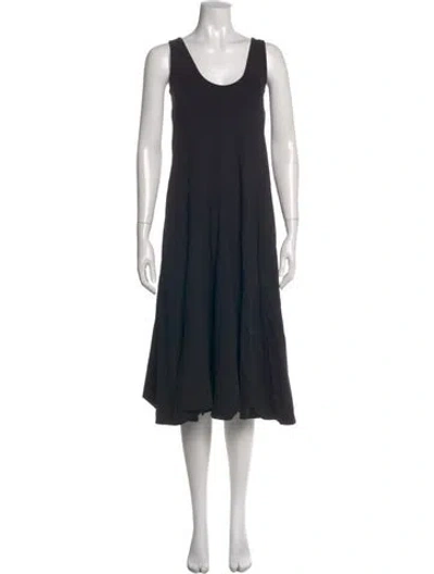 Pre-owned Tibi Scoop Neck Long Dress W/ Tags In Black