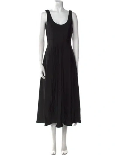 Pre-owned Tibi Scoop Neck Long Dress W/ Tags In Black