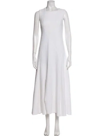 Pre-owned Tibi Scoop Neck Long Dress In White