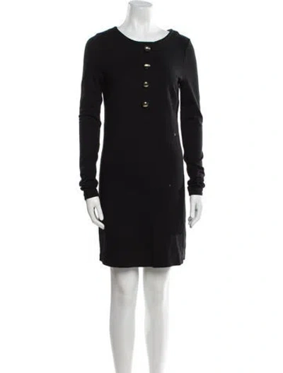 Pre-owned Tibi Scoop Neck Midi Length Dress In Black