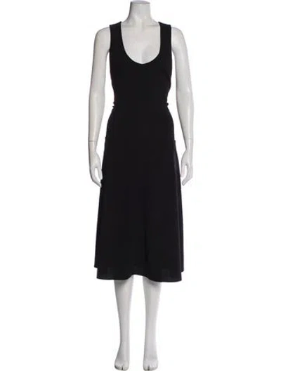 Pre-owned Tibi Scoop Neck Midi Length Dress In Blue