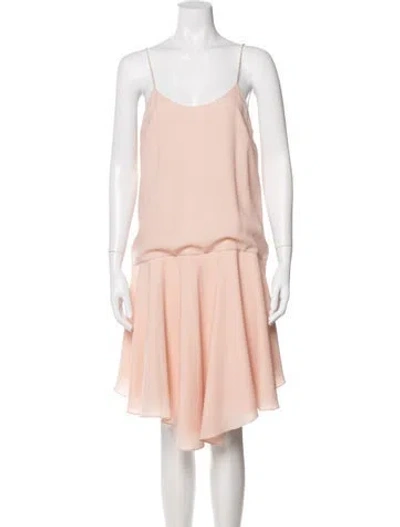 Pre-owned Tibi Scoop Neck Midi Length Dress In Pink
