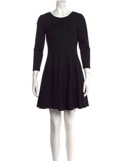 Pre-owned Tibi Scoop Neck Mini Dress In Black