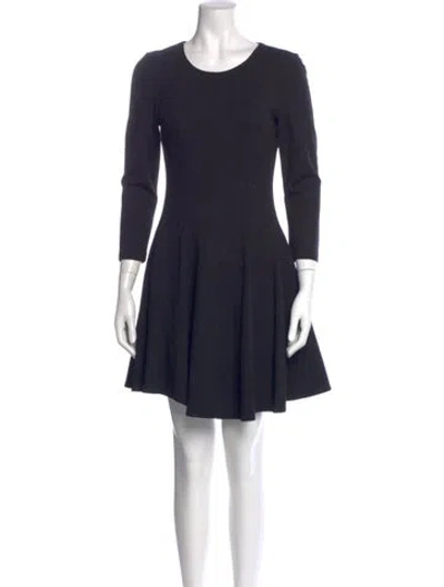 Pre-owned Tibi Scoop Neck Mini Dress In Blue