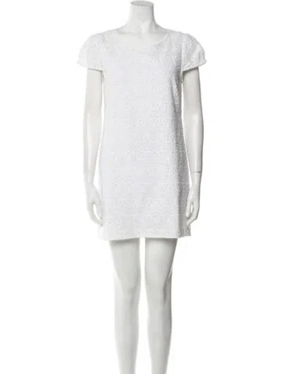 Pre-owned Tibi Scoop Neck Mini Dress In Gray