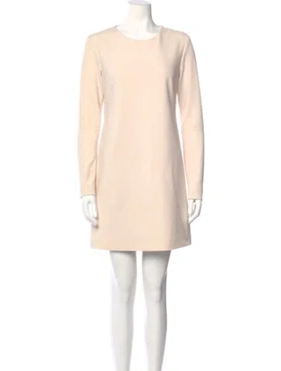 Pre-owned Tibi Scoop Neck Mini Dress In Neutral