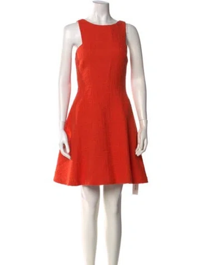 Pre-owned Tibi Scoop Neck Mini Dress In Orange