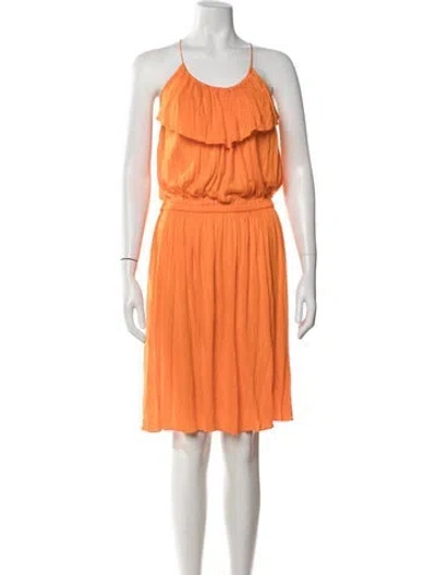 Pre-owned Tibi Scoop Neck Mini Dress In Orange