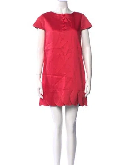 Pre-owned Tibi Scoop Neck Mini Dress In Pink
