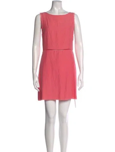 Pre-owned Tibi Scoop Neck Mini Dress In Pink