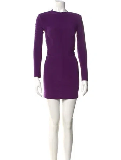 Pre-owned Tibi Scoop Neck Mini Dress In Purple