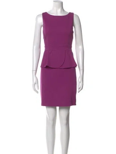 Pre-owned Tibi Scoop Neck Mini Dress In Purple