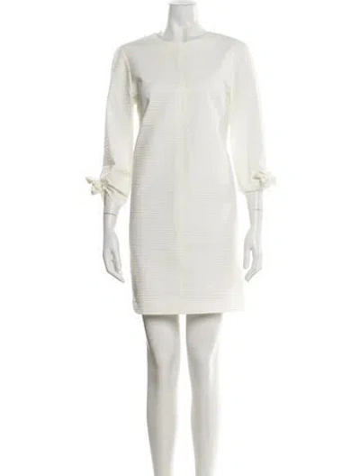 Pre-owned Tibi Scoop Neck Mini Dress W/ Tags In Neutral