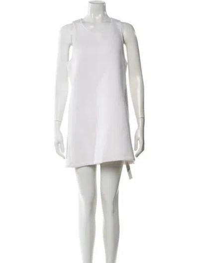 Pre-owned Tibi Scoop Neck Mini Dress W/ Tags In White