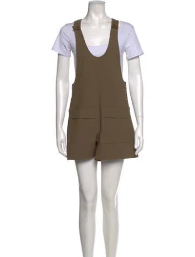 Pre-owned Tibi Scoop Neck Romper In Green