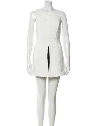 Pre-owned Tibi Scoop Neck Romper In White