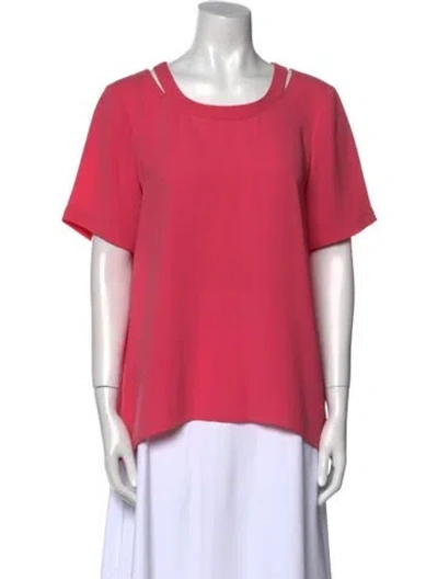 Pre-owned Tibi Scoop Neck Short Sleeve T-shirt In Pink
