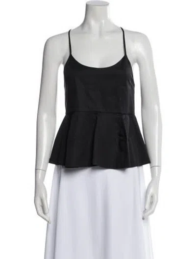 Pre-owned Tibi Scoop Neck Sleeveless Top In Black
