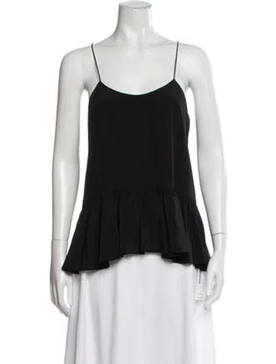 Pre-owned Tibi Scoop Neck Sleeveless Top In Black