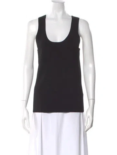 Pre-owned Tibi Scoop Neck Sleeveless Top In Black