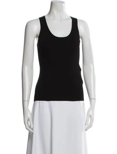 Pre-owned Tibi Scoop Neck Sleeveless Top In Black