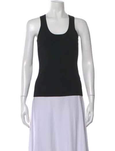 Pre-owned Tibi Scoop Neck Sleeveless Top In Black