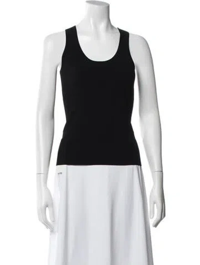 Pre-owned Tibi Scoop Neck Sleeveless Top In Black