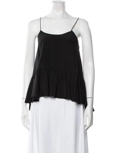 Pre-owned Tibi Scoop Neck Sleeveless Top In Black