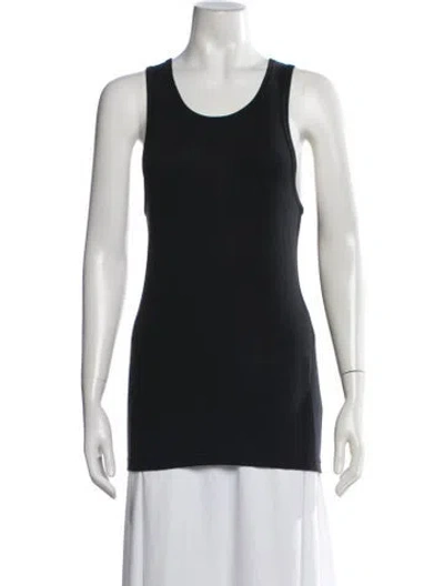 Pre-owned Tibi Scoop Neck Sleeveless Top In Black