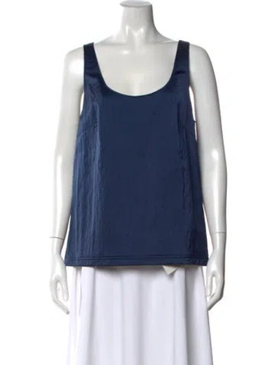 Pre-owned Tibi Scoop Neck Sleeveless Top In Blue