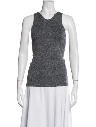 Pre-owned Tibi Scoop Neck Sleeveless Top In Blue