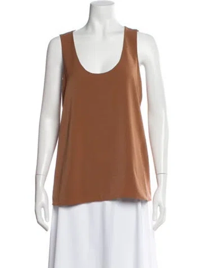 Pre-owned Tibi Scoop Neck Sleeveless Top In Brown