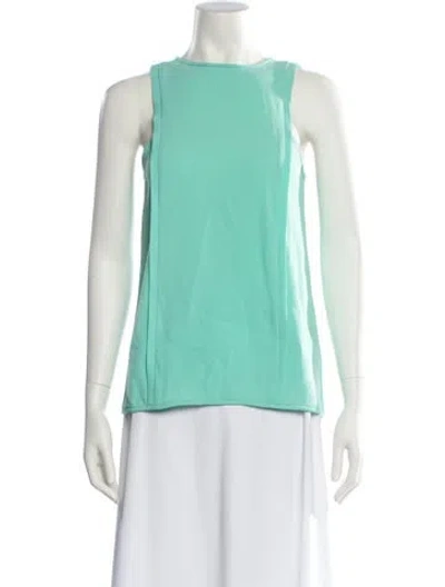 Pre-owned Tibi Scoop Neck Sleeveless Top In Green