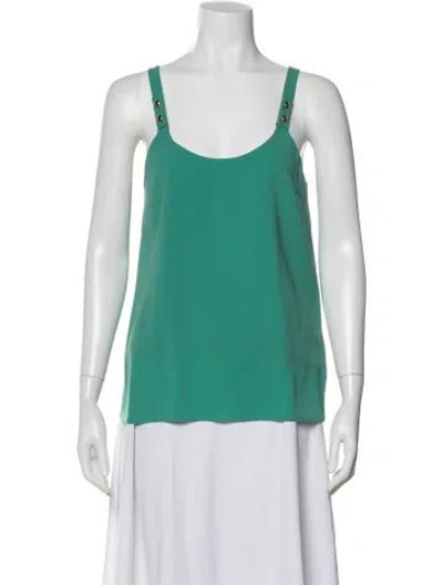 Pre-owned Tibi Scoop Neck Sleeveless Top In Green