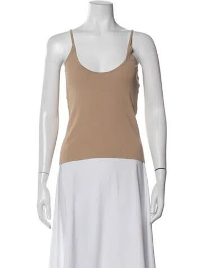 Pre-owned Tibi Scoop Neck Sleeveless Top In Neutral