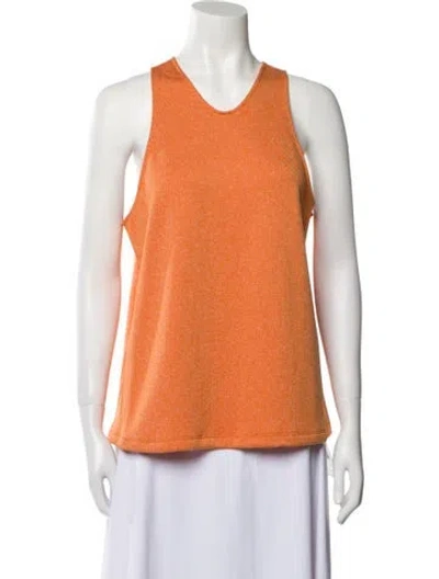 Pre-owned Tibi Scoop Neck Sleeveless Top In Orange