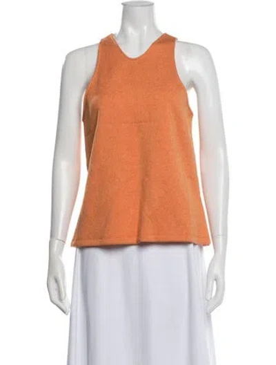 Pre-owned Tibi Scoop Neck Sleeveless Top In Orange